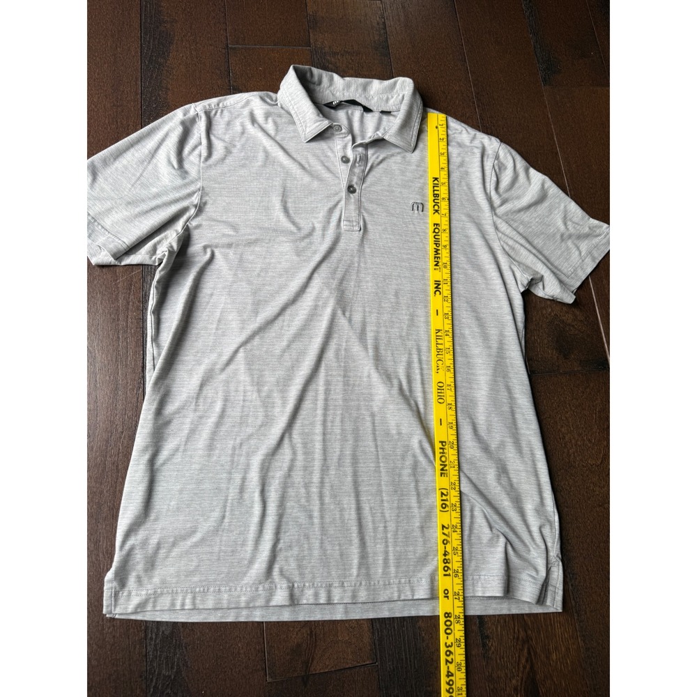 TravisMathew Mens Large Gray Heathered Short Sleeve Golf Polo Shirt L outdoors - Picture 6 of 7